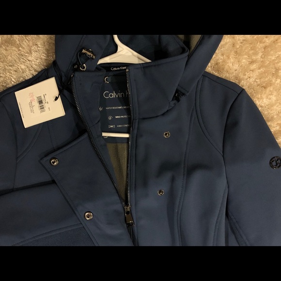 Calvin Klein water resistant trench coat large - Picture 7 of 8